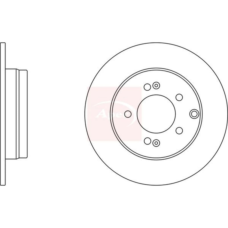 Apec 2 x Solid Rear Brake Discs DSK2439