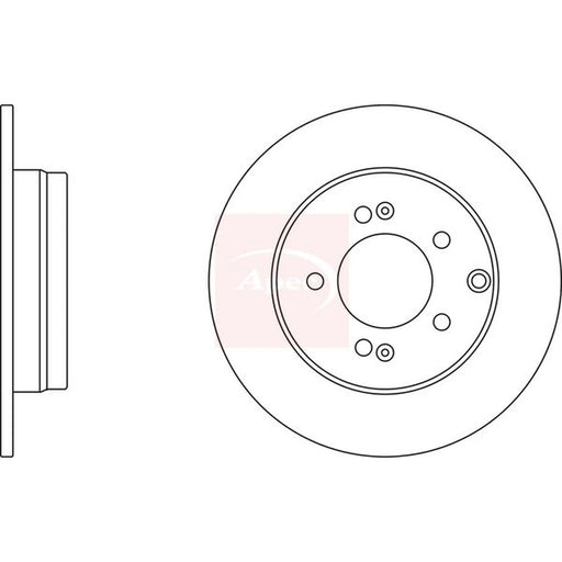 Apec 2 x Solid Rear Brake Discs DSK2439