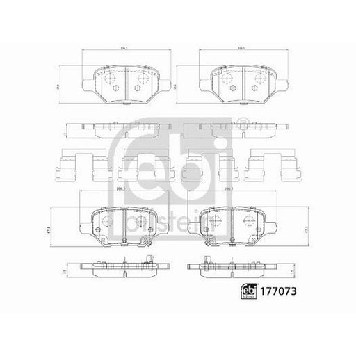 Febi Rear Brake Pad Set 177073