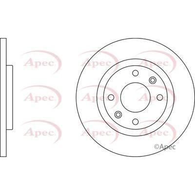 Apec Brake Disc Front Fits Citroen Berlingo C2 C3 C4 Peugeot Partner Apec  - Town Parts