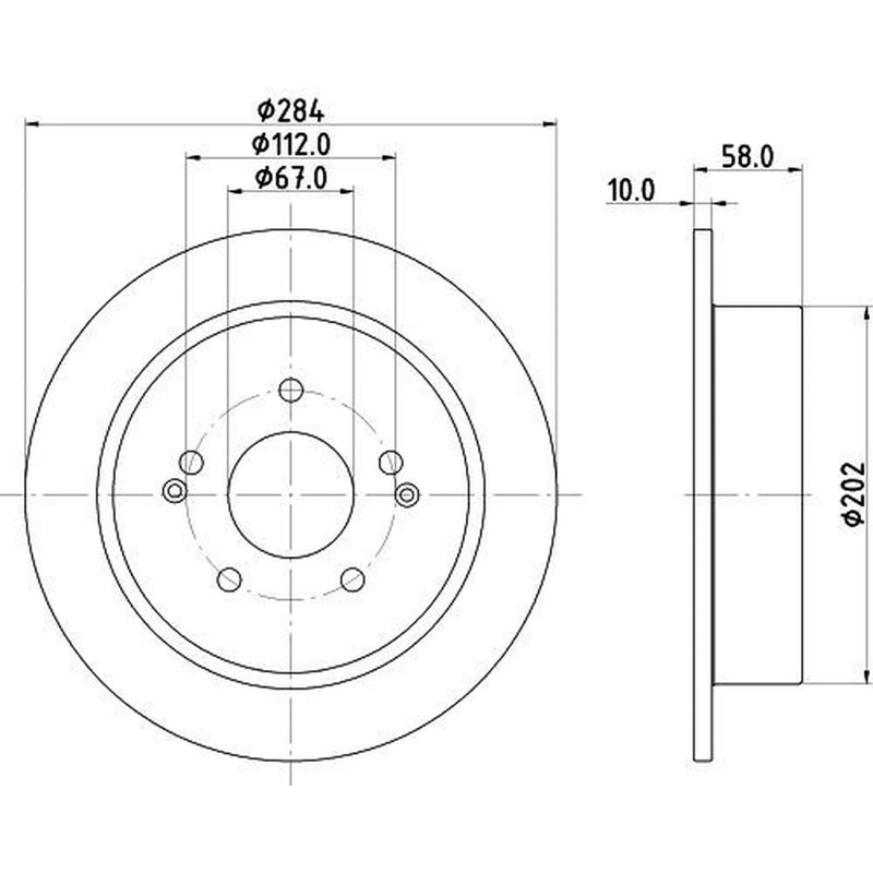 Mintex 2 x Solid Rear Brake Discs MDC3200C