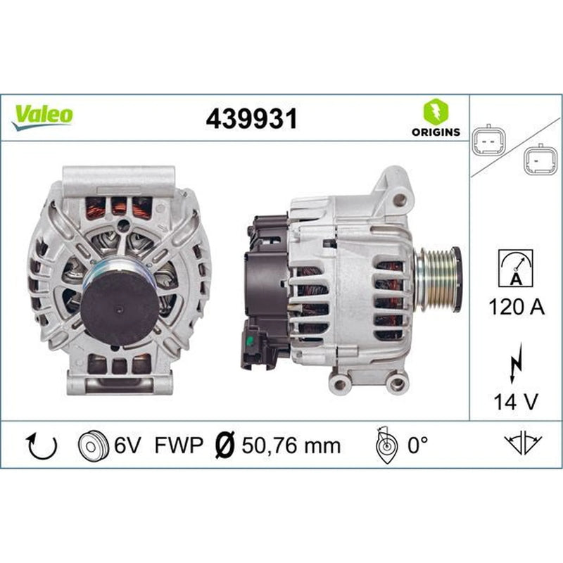 Valeo Car Alternator 12V 439931