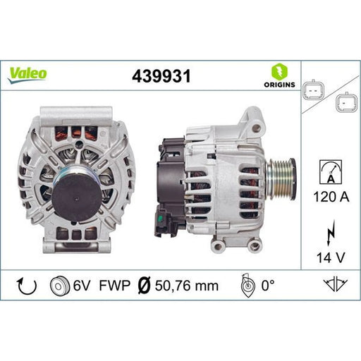 Valeo Car Alternator 12V 439931