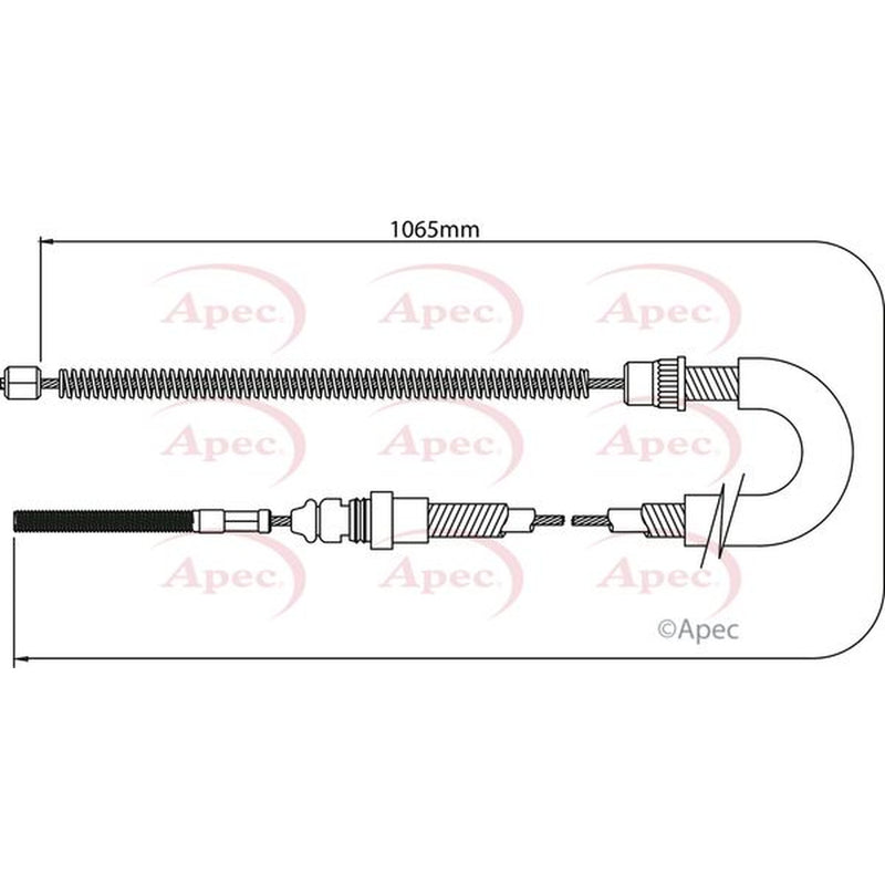 Apec Handbrake Cable Left Rear CAB1060