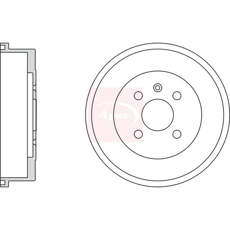 Apec Brake Drum Assembly Rear DRM9525
