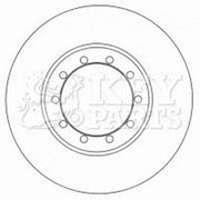 Key Parts 2 x Solid Rear Brake Discs KBD4566