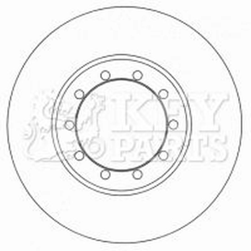 Key Parts 2 x Solid Rear Brake Discs KBD4566