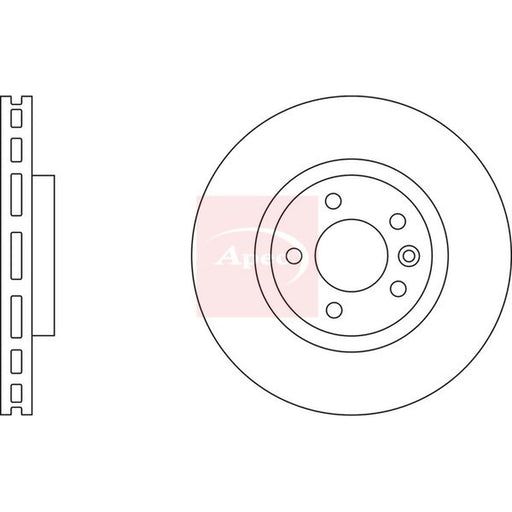 Apec 2 x Vented Front Brake Discs DSK2323
