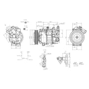 Hella Air Conditioning Compressor 8FK 366 201-921