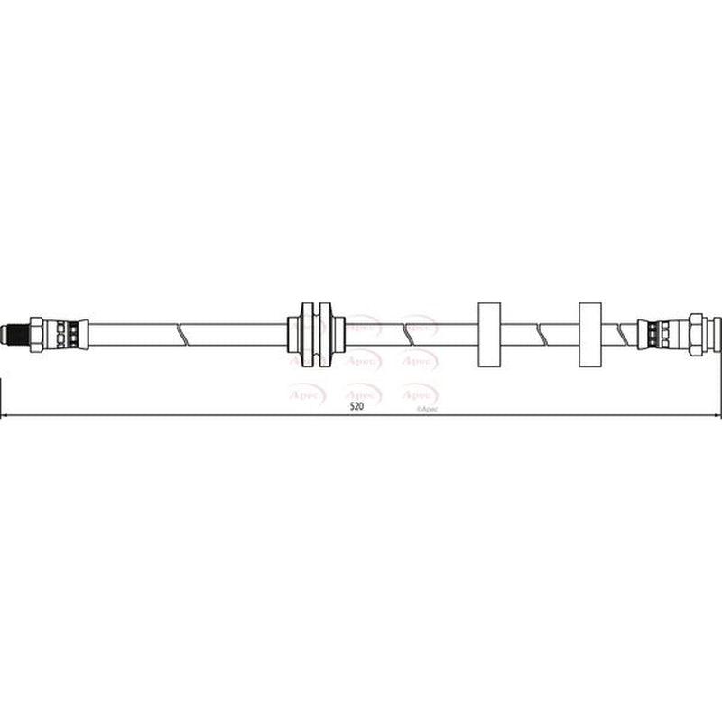 Apec Brake Hydraulic Hose Line Front HOS3974