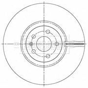 Borg & Beck 2 x Vented Front Brake Discs BBD6165S