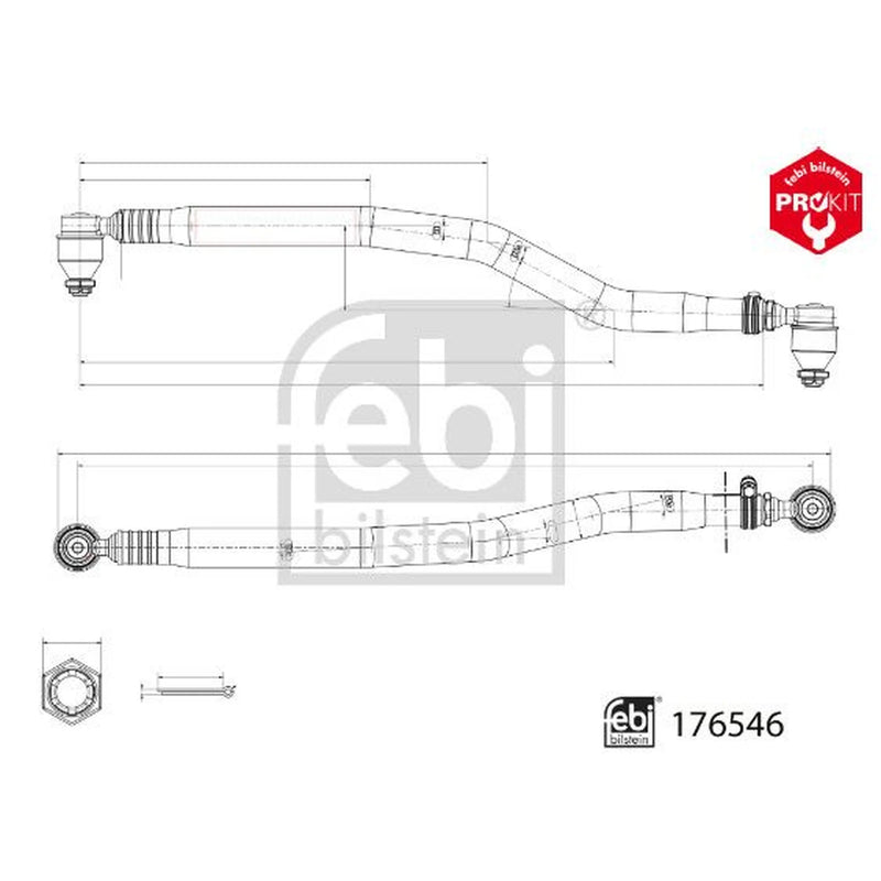 Febi Centre Rod Assembly Front 176546