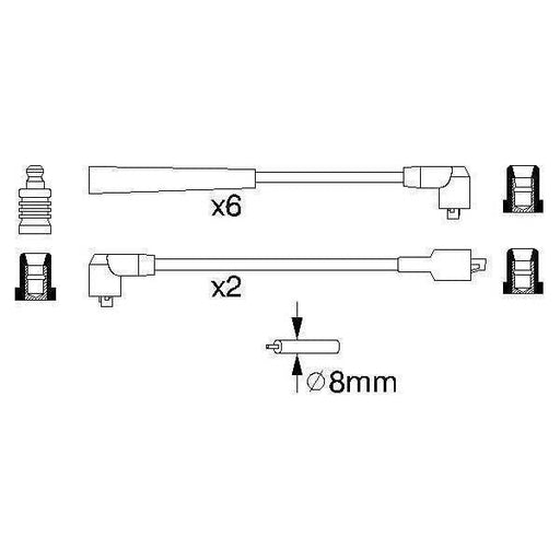 Genuine Bosch Ignition Lead B858 Fits Ford Granada - 2.8 - 77-85 0986356858 Bosch  - Town Parts