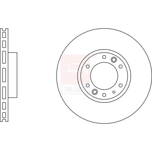 Apec 2 x Vented Front Brake Discs SDK6754