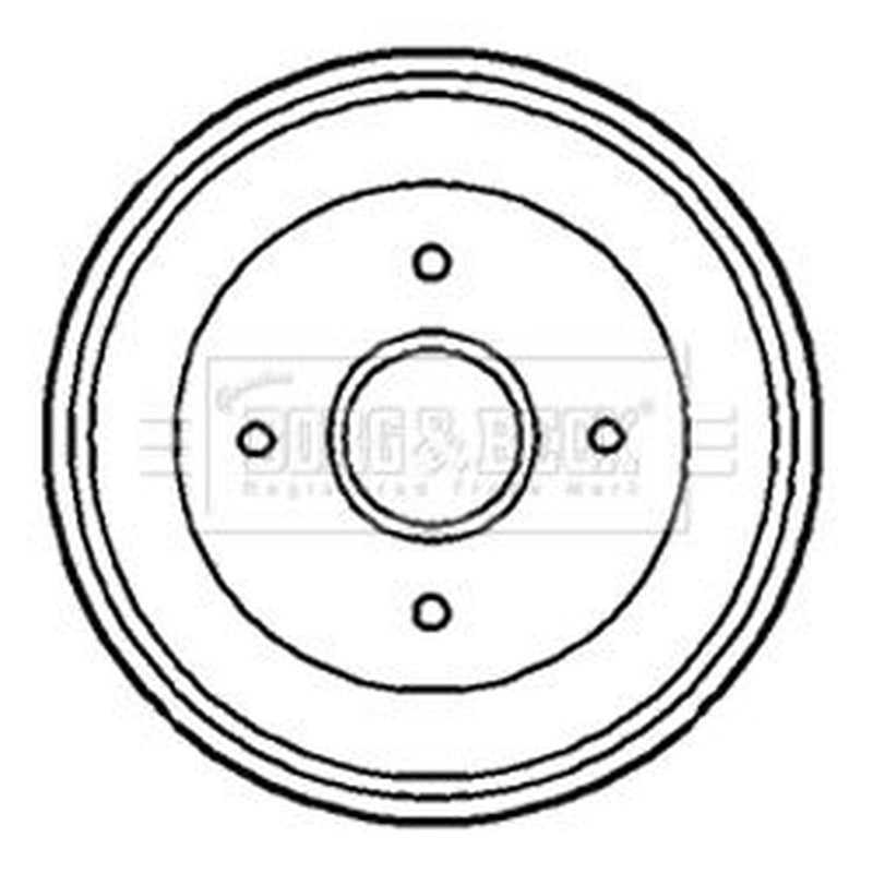 Borg & Beck Brake Drum Assembly Rear BBR7188