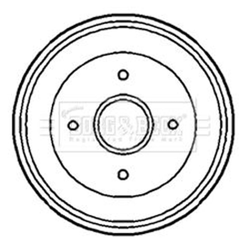 Borg & Beck Brake Drum Assembly Rear BBR7188