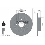 Textar 2 x Solid Rear Brake Discs 92128700