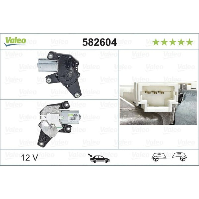 Valeo Front/Rear Wiper Motor Rear 582604