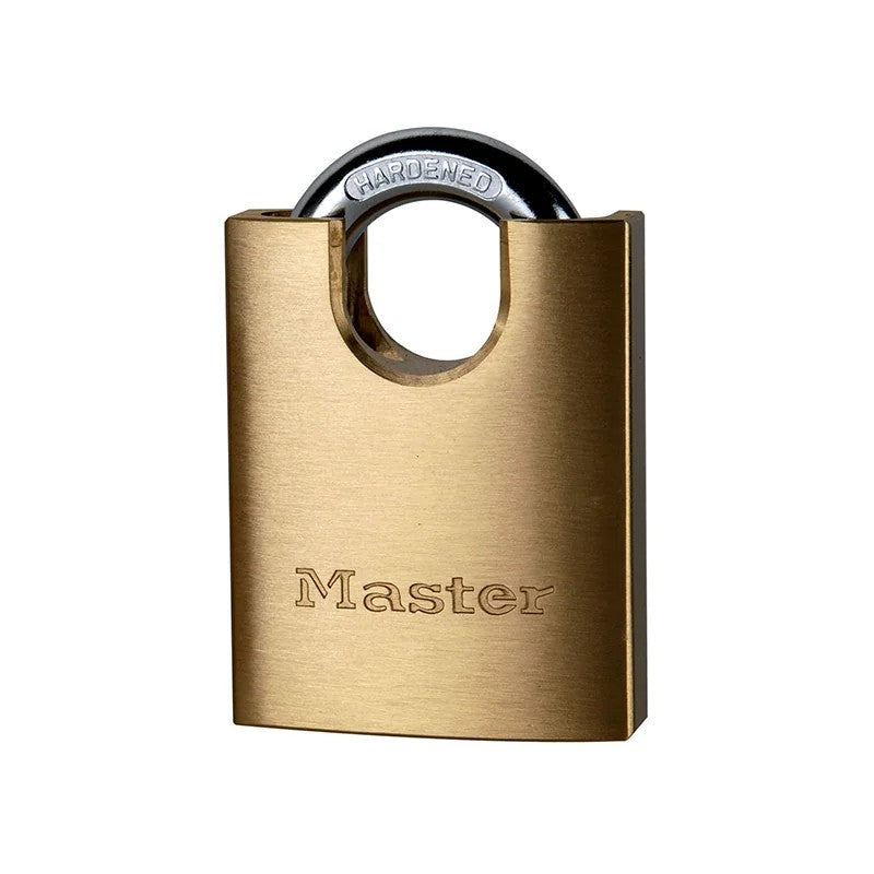 Master Lock Solid Brass 50mm Padlock 5-Pin Shrouded Shackle - 2250EURD