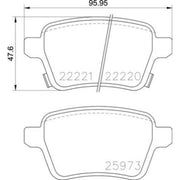 Brembo 4 x Rear Brake Pad Set P59086