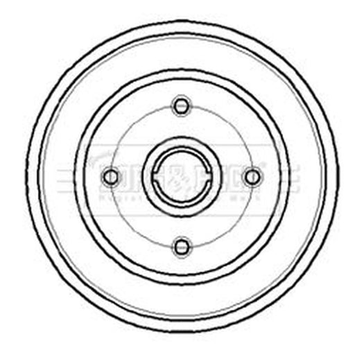 Borg & Beck Brake Drum Assembly Rear BBR7044