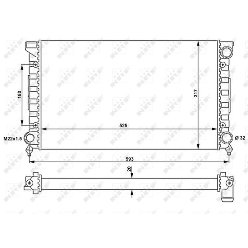 NRF Engine Radiator 539501
