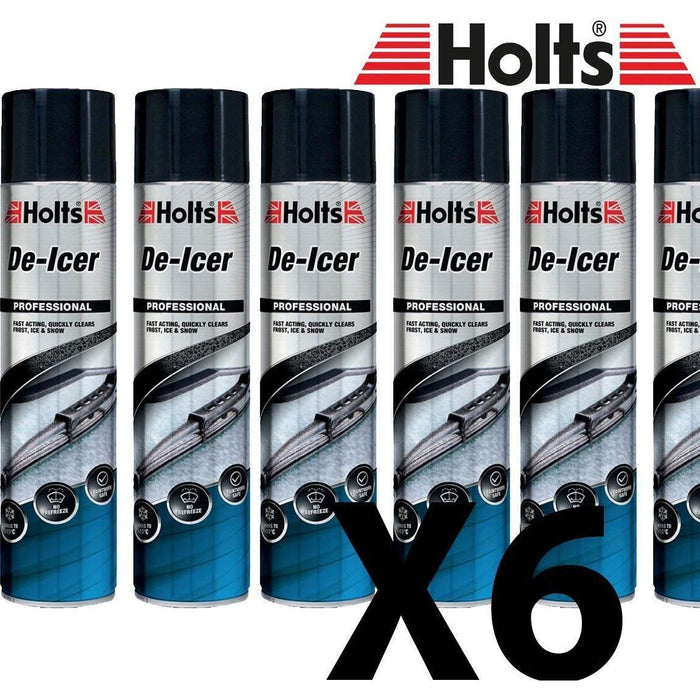 6 x Holts Car De-Icer Melts Windscreen Ice Frost Snow Aerosol Deicer 600ml Holts  - Town Parts