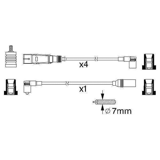 Genuine Bosch Ignition Lead B355 Fits Vw Golf - 1.8 - 84-89 0986356355 Bosch  - Town Parts