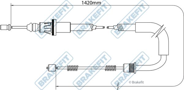 Apec Handbrake Cable Left Rear fits Vauxhall Movano Combi 2001-2009 2.5