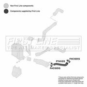 First Line Intercooler Turbo Charge Air Hose Front FTH1105