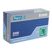 Rapid 140/6 6mm Galvanised Staples (Box 5000) - 11905711