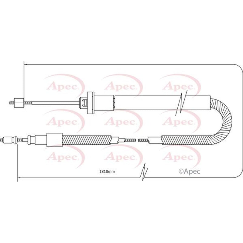 Apec Handbrake Cable Right Rear CAB1573