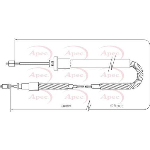 Apec Handbrake Cable Right Rear CAB1573