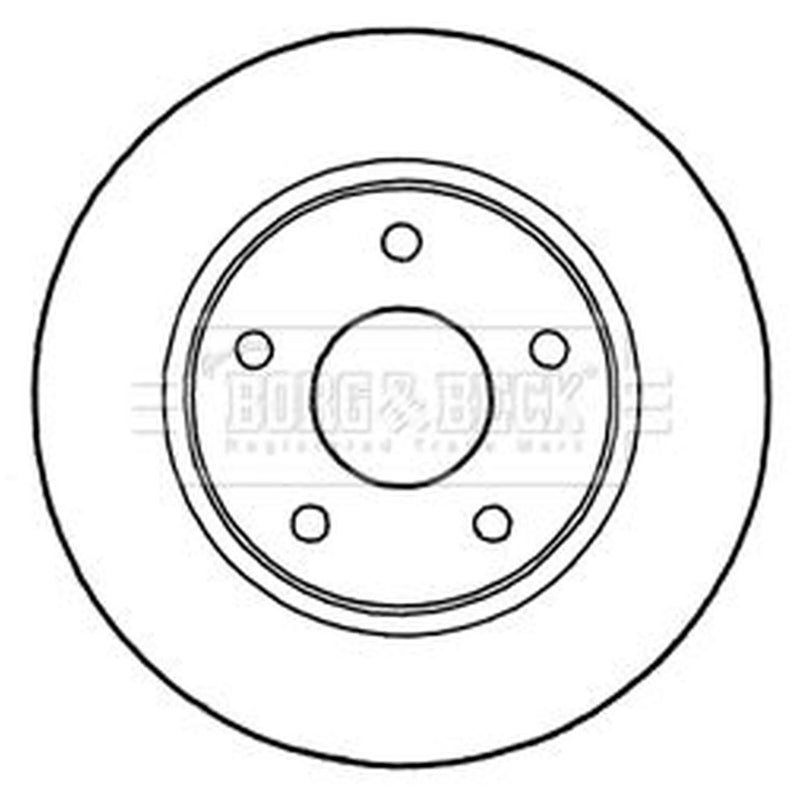 Borg & Beck 2 x Front Brake Discs BBD5187
