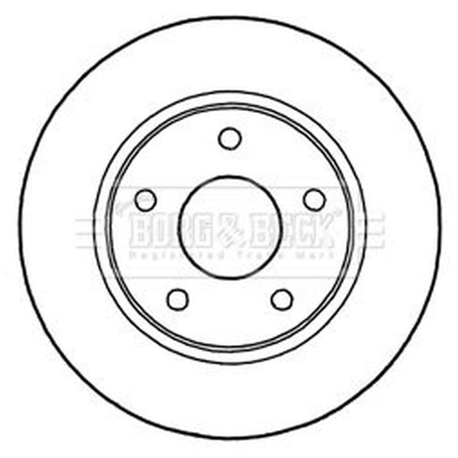 Borg & Beck 2 x Front Brake Discs BBD5187