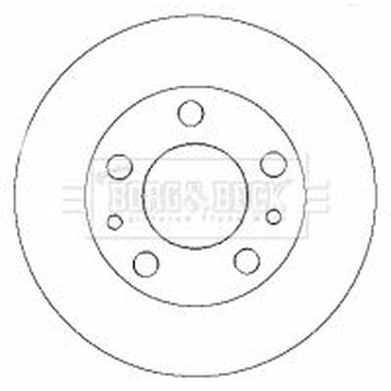 Borg & Beck 2 x Solid Rear Brake Discs BBD4415