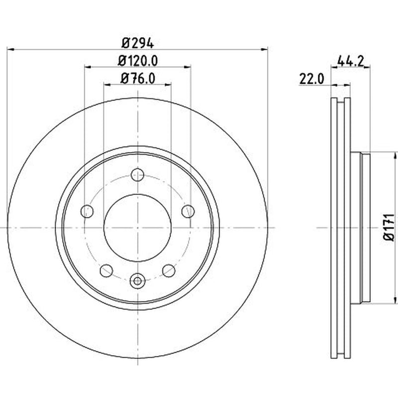 DON 2 x Rear Brake Discs PCD19472