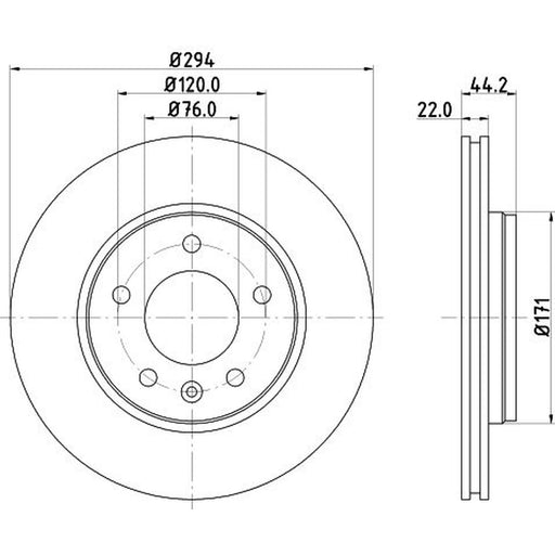 DON 2 x Rear Brake Discs PCD19472