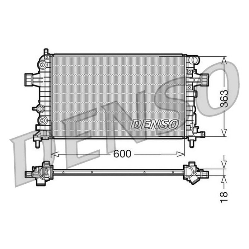 Denso Engine Radiator DRM20101