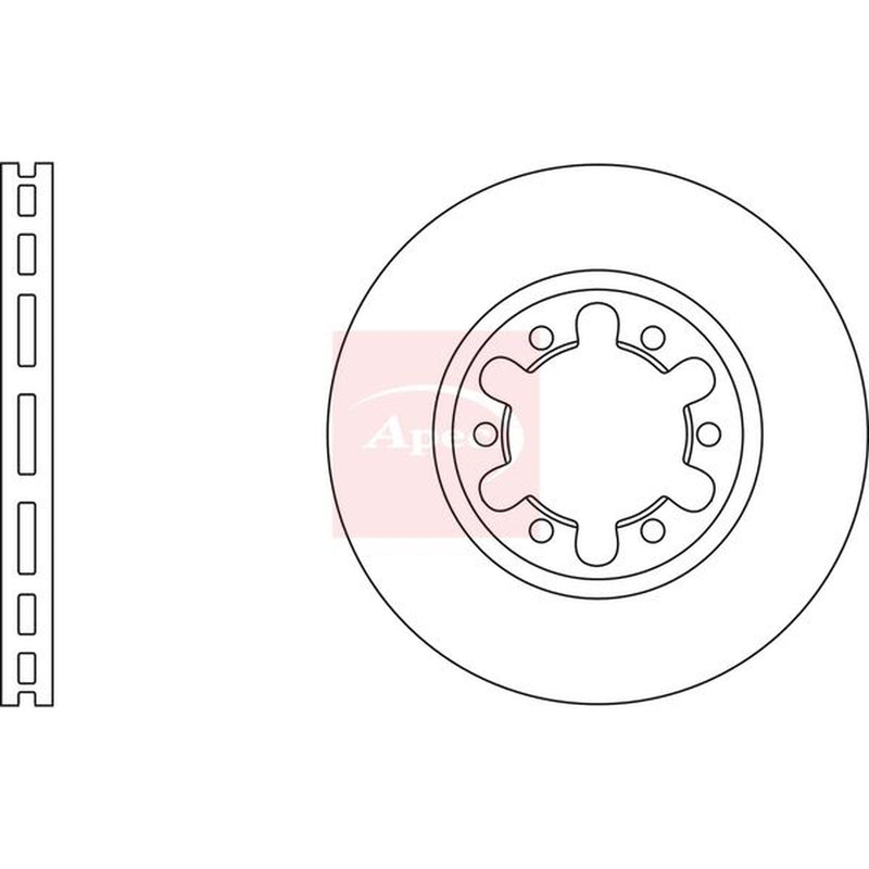 Apec 2 x Vented Front Brake Discs DSK2316