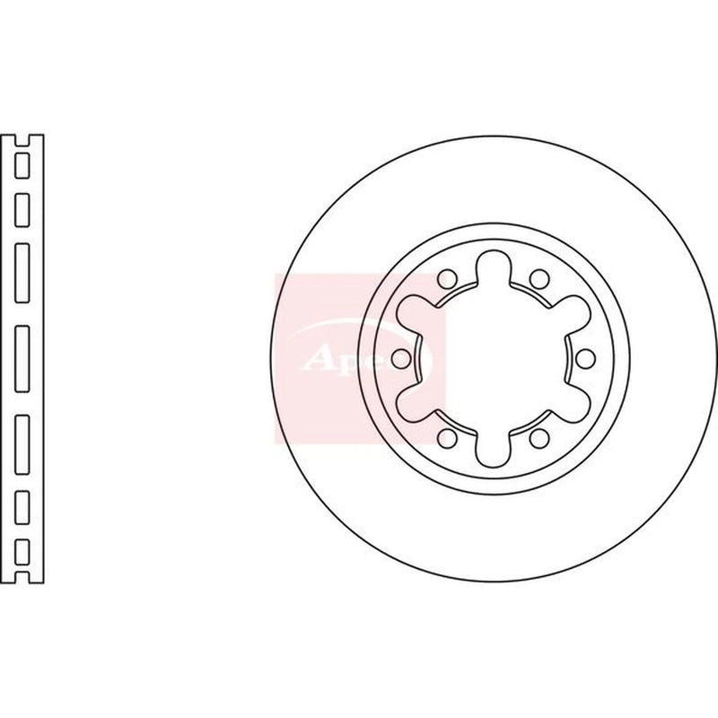 Apec 2 x Vented Front Brake Discs DSK2316