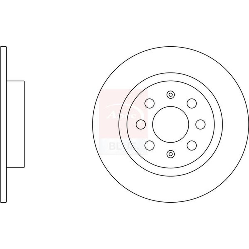 Apec 2 x Solid Rear Brake Discs SDK6452