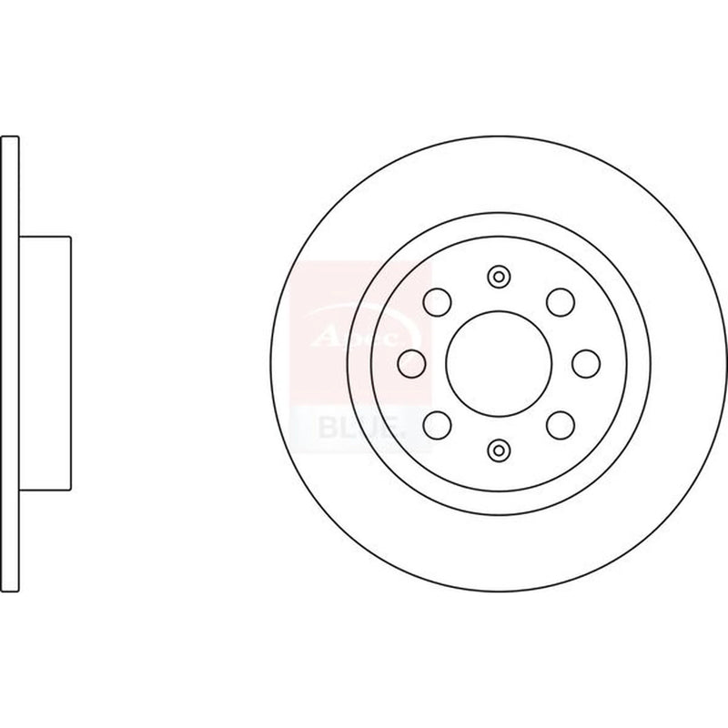 Apec 2 x Solid Rear Brake Discs SDK6452