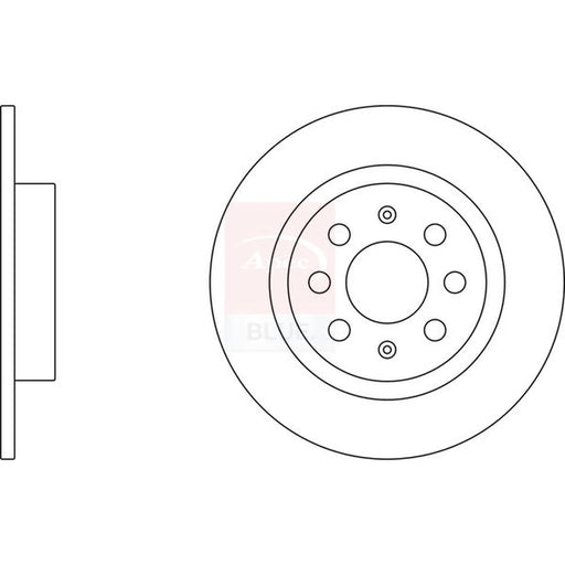 Apec 2 x Solid Rear Brake Discs SDK6452