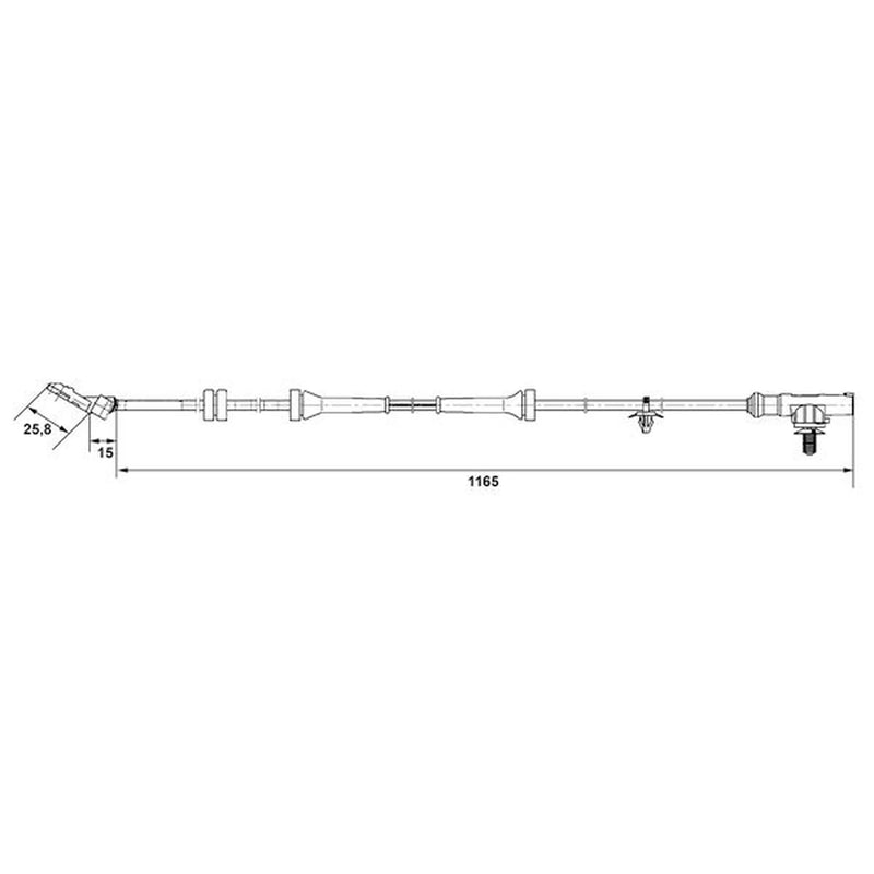 Bosch ABS Wheel Speed Sensor Front 0 265 007 537