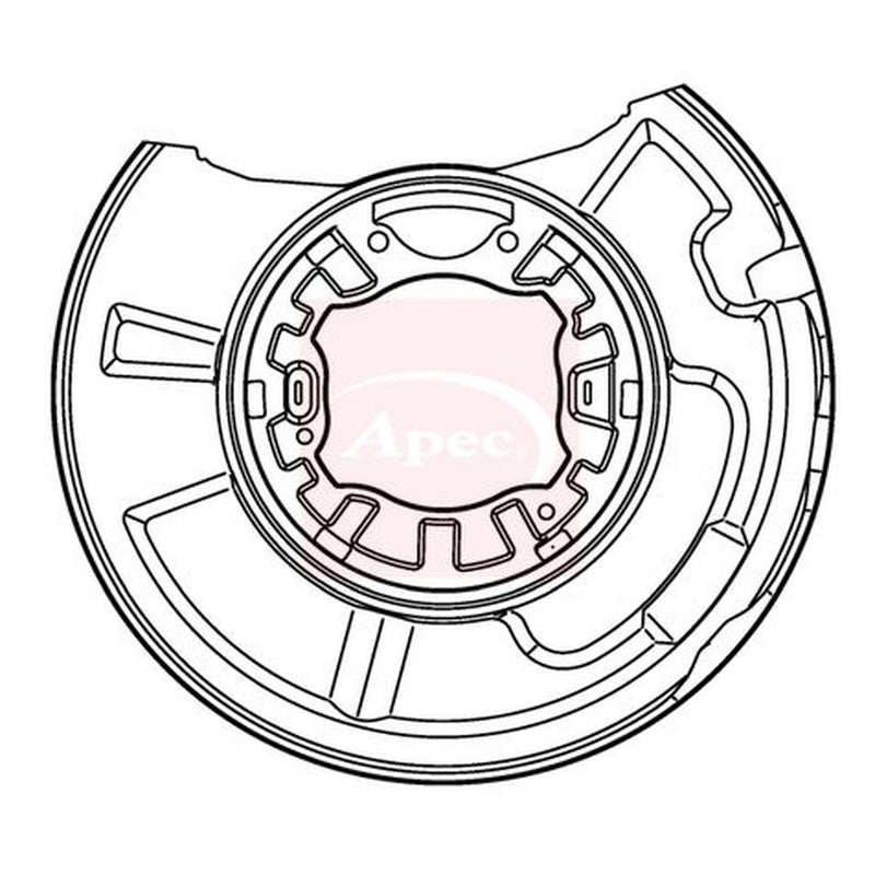 Apec Brake Disc Splash Guard Rear Right ASG1017