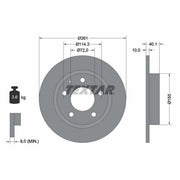 Textar 2 x Solid Rear Brake Discs 92062100