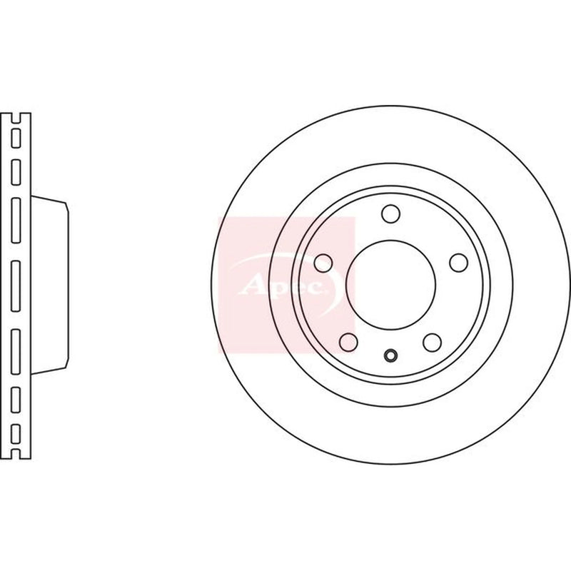 Apec 2 x Vented Front Brake Discs DSK3048