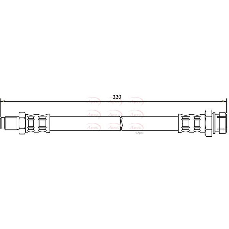 Apec Brake Hydraulic Hose Line Rear HOS3486