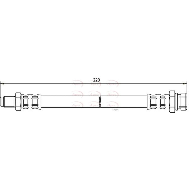 Apec Brake Hydraulic Hose Line Rear HOS3486